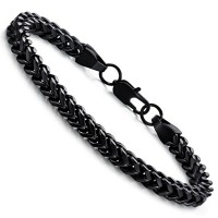 6mm Wide Curb Chain Bracelet for Men Women Stainless Steel High Polished,8.5-9.1"
