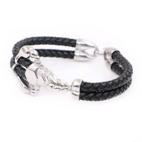  Arrived Genuine Leather Scorpion Stainless steel Bracelet fit Men Women Bracelet Jewelry Gift
