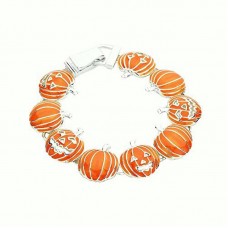 Collections Women's Halloween Pumpkin Link Bracelet- B323