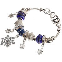  Lova Jewelry "I see it's Christmas" Glass Beaded Charm Bracelet