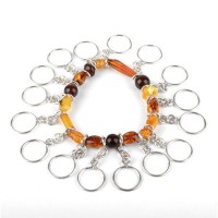 2017 Modern Multi-Colored Amber & Silver Plated Stainless Steel Bracelet