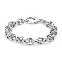 Large Cable Chain Stainless Steel Bracelet Silver Color - B390