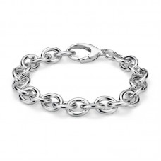 Large Cable Chain Stainless Steel Bracelet Silver Color - B390