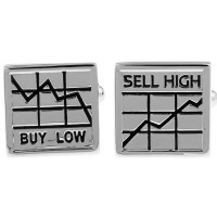Low Prices Stock Market Pattern French Mens Shirt stainless steel Cufflinks