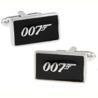 James Bond 007 Series Mens Shirt Fashion Simple stainless steel Cufflinks