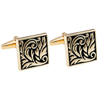 Impressive Egyptian Style Scroll Pattern Stainless Steel Cufflinks for Men