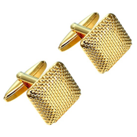 Beautiful Square Golden 316L Stainless Steel Cufflinks for Men