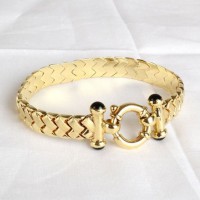 Solid Gold Plated Stainless Steel Bracelet - B545