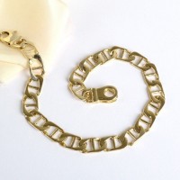 Gold Plated Marina Links Stainless Steel Bracelet  - B550