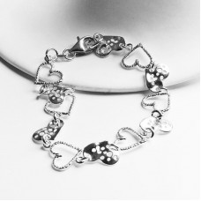 Lastest Hearts design Stainless steel bracelet -B559