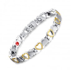 Magnet Germanium Stone Heart Bracelet for women's health