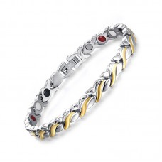 Adjustable Length Health Magnetic Bracelet For Women Stainless Steel With Germanium Hand Chain