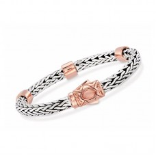 Stainless Steel Bracelet Chain Rose-gold Station Bracelet - B612