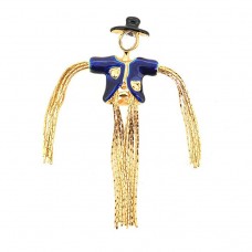 Halloween Scarecrow Stainless Steel Pin Brooch - BR043