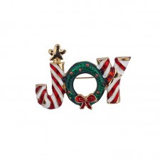 Vintage Holiday Christmas Xmas Santa Brooch Pin Jewelry - BR051