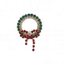 Vintage Holiday Christmas Xmas Santa Brooch Pin Jewelry - BR056