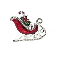Vintage Holiday Christmas Xmas Santa Brooch Pin Jewelry - BR071