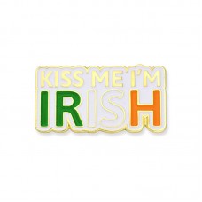 Kiss Me I'm Irish St. Patrick's Day Enamel Lapel Pin - BR089