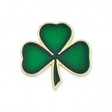 Green Shamrock 3 Leaf Clover St. Patrick's Day Enamel Lapel Pin - BR091
