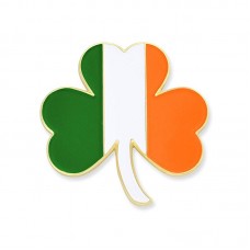 Irish Flag Shamrock St. Patrick's Day Enamel Lapel Pin - BR092