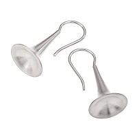 Stainless Steel Aluminum Trumpet Drop Earrings