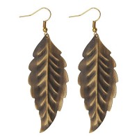 Vintage Hot sale leaf Christmas Gift & Halloween Gift Stainless Steel Drop Earrings for Women Girls