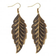 Vintage Hot sale leaf Christmas Gift & Halloween Gift Stainless Steel Drop Earrings for Women Girls