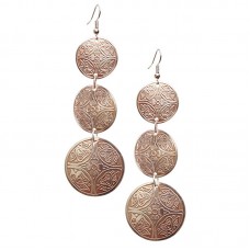 Vintage Hot sale leaf Christmas Gift & Halloween Gift Rose Gold Plated Stainless Steel Drop Earrings for Women Girls