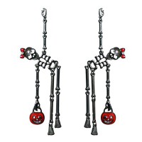 Stainless Steel Women's Dancing Skeletons Halloween Earrings