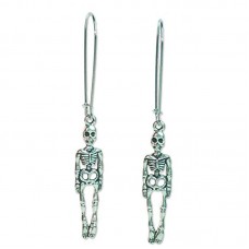 Hot Sale Skull & Skeleton Charm Dangle Stainless Steel Earrings on Kidney Earwires