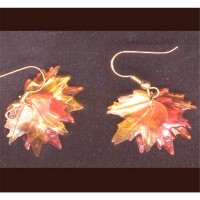 Fall Autumn Tree MAPLE LEAF LEAVES EARRINGS Thanksgiving Holiday Canada Jewelry
