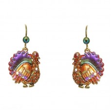 Kirks Folly Gobble Gobble Wild Turkey Leverback Earrings ~Fall & Thanksgiving~
