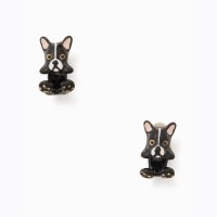 Black Cool Dog Stainless Steel Earrings - E576
