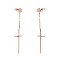 Top Selling Simple Cross Stainless Steel Earrings for women - E775