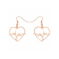 Rhinestone Fashion Jewelry Valentine's Day Red Heart Earrings Love  - E808