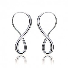 Hoops & Loops Stainless Steel Infinity Polished Hook Endless Earrings