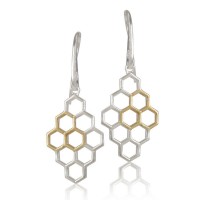Honeycomb earrings Stainless Steel Earrings - E586