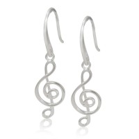 Modern Treble Clef Earrings Stainless Steel Earrings - E589