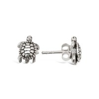 Silver Turtle Stud Earrings Stainless Steel Earrings - E590