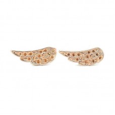 China Supplier rigid and not easy to deform cheap jewelry Leaf Bangkok Stud Stainless Steel Earrings