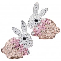Stainless Steel bunny stud earrings women Easter Gift - E828