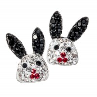 Stainless Steel Easter Bunny Stud Earrings Fine Jewelry Gift - E829