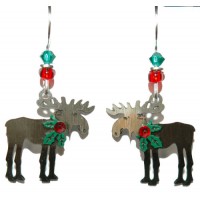 SIENNA SKY CHRISTMAS MOOSE DANGLE EARRINGS 