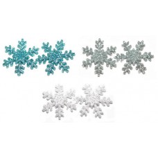 GLITTERY CHRISTMAS WINTER SNOWFLAKE STUD EARRINGS