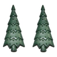 DARK GREEN CHRISTMAS TREE HOLIDAY STUD EARRINGS