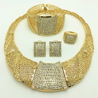 Gold-color Classic Fashion Medusa Jewelry Lion Head Myth Pendant Necklace Jewelry Sets - JS071