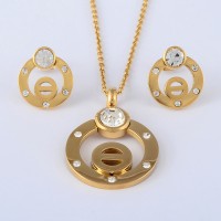 Christmas gift Fashion Jewelry Sets stainless steel set for woman for girl  Earrings and pendant - JS076