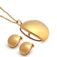 Gold stainless steel jewelry set - JS208