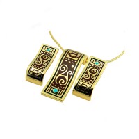 New Fashion Vintage Gold Color Stainless Steel Enamel Jewelry Sets For Women - JS233