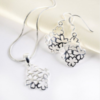 Dainty Flowers stainless steel Jewelry Set - JS380